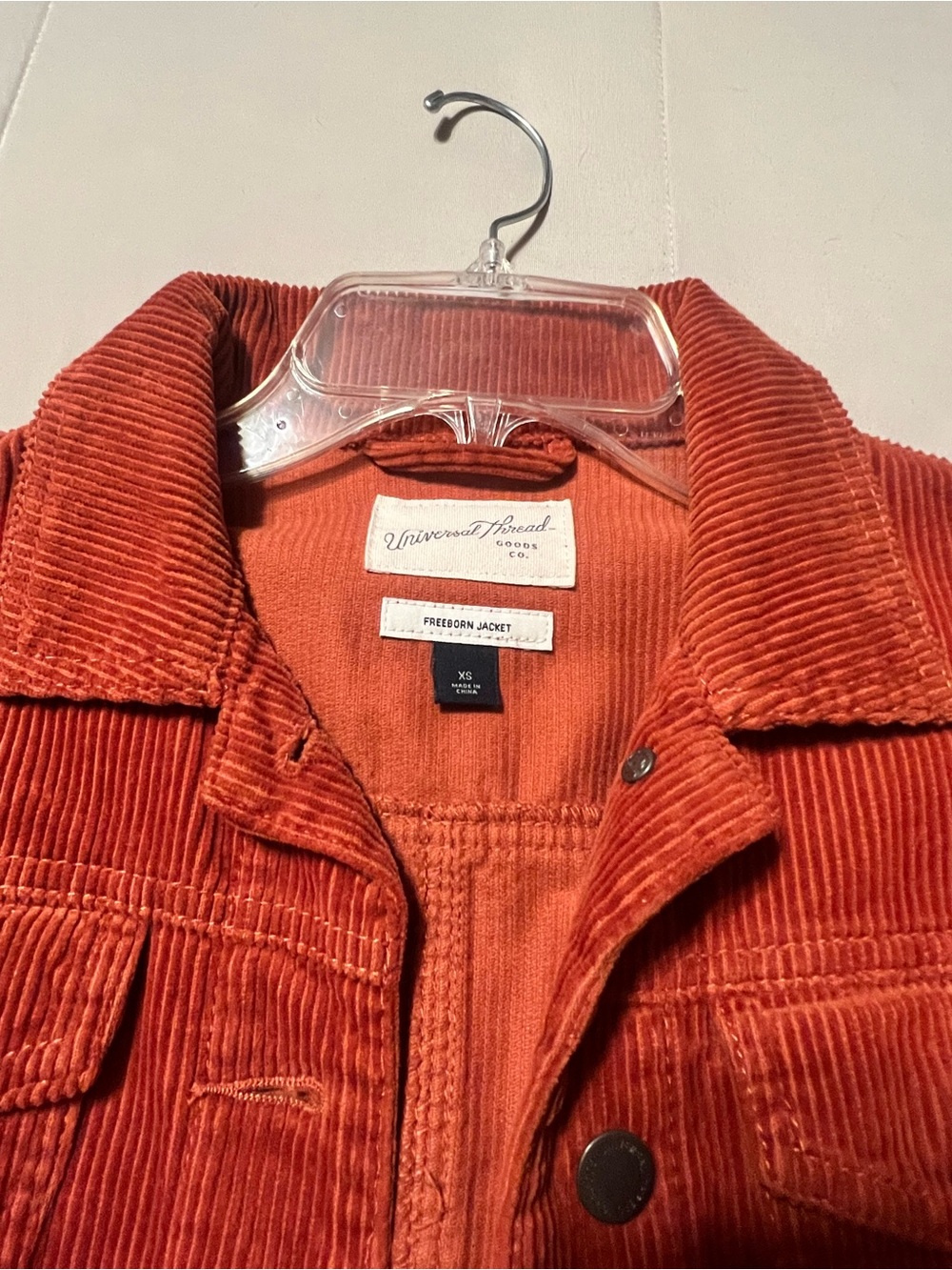 Universal Thread Rust Orange Corduroy Trucker Jacket - Picture 4 of 5